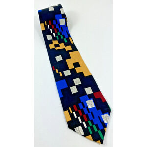 G. J. Cahn Tie Pixels Shape Blue Yellow Red Black